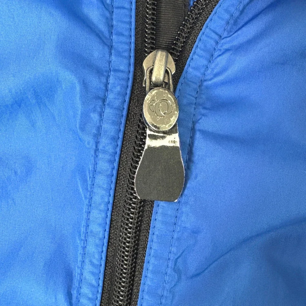 Pearl Izumi Cycling Windbreaker Jacket Mens XL Blue Reflective Full Zip Vintage
